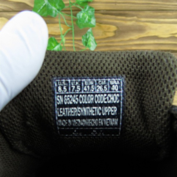 SKECHERS Classic Fit Men Sneaker Shoes Brown Lace‎ Up Size 8.5 Medium - Picture 7 of 10